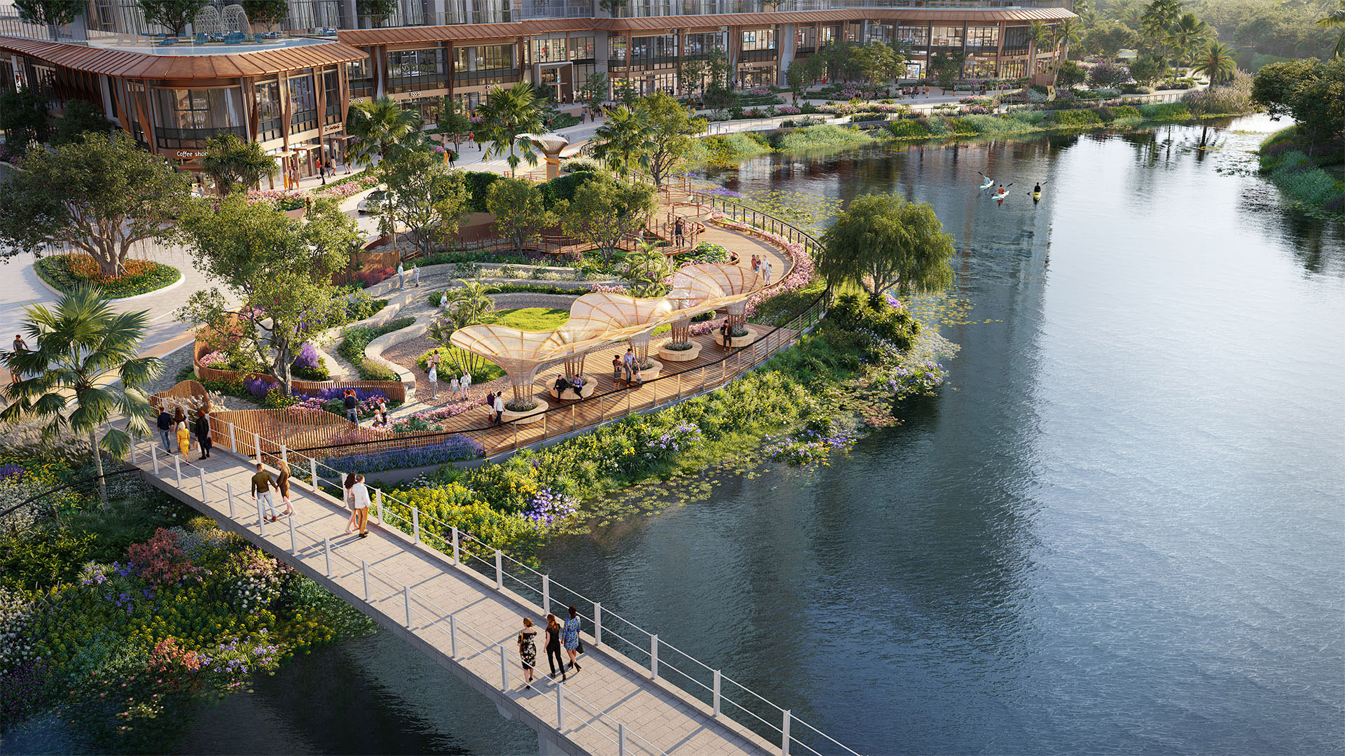 Hồ bơi và tiện ích nội khu Eaton Park phong cách resort