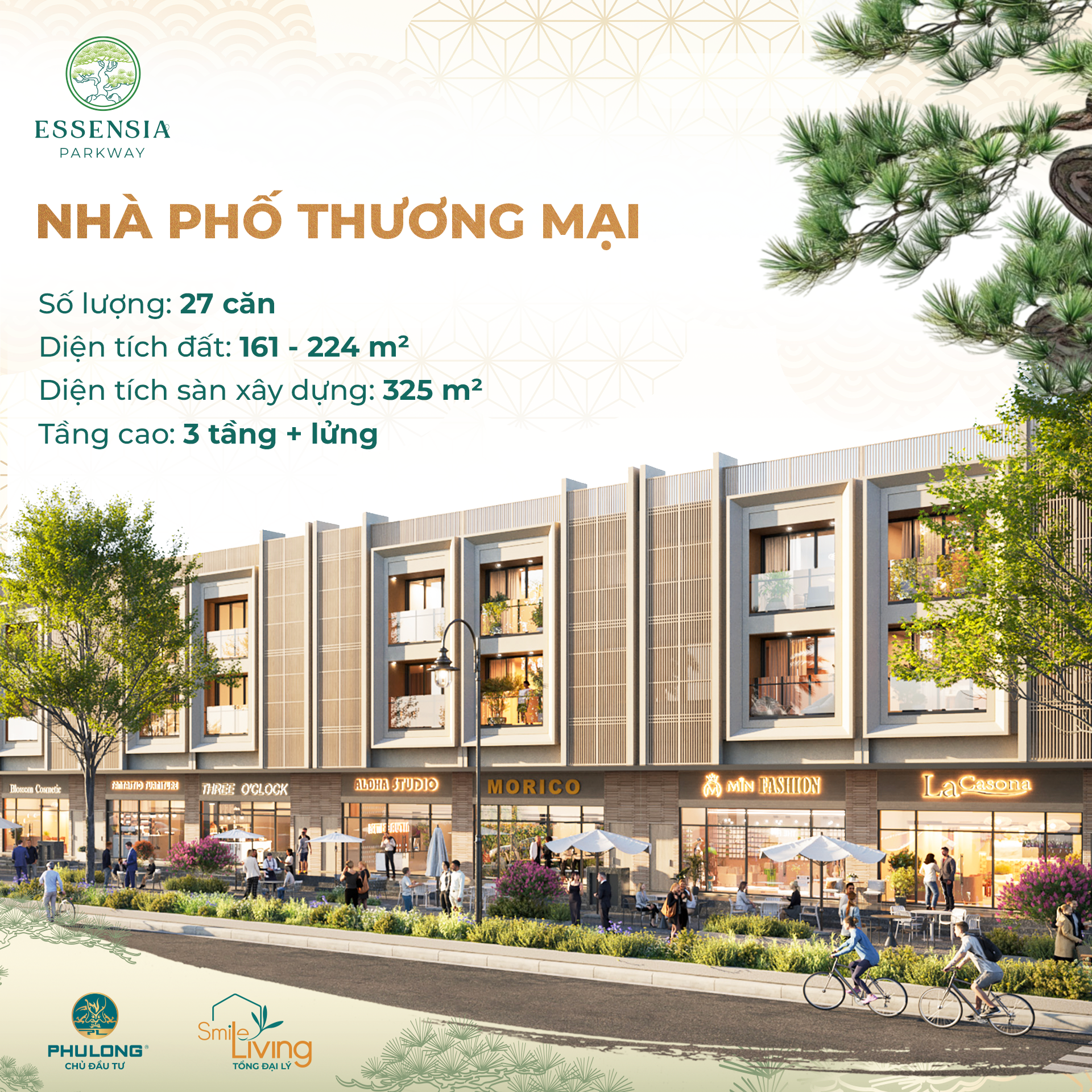 Thiết kế nhà phố thương mại Essensia Parkway lấy cảm hứng từ hạc Tsuru