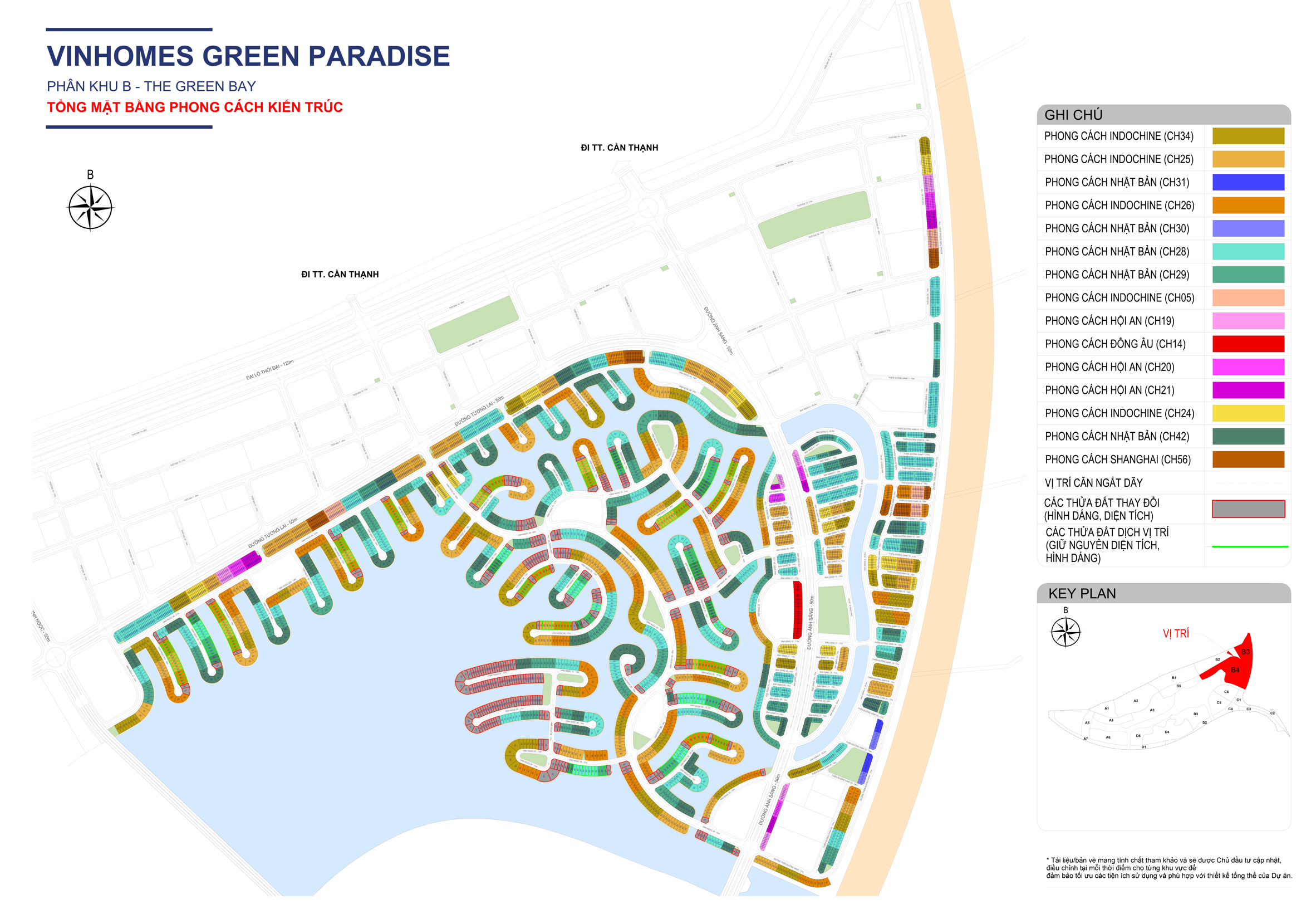 Mặt bằng phân khu Vinhomes Green Paradise Cần Giờ