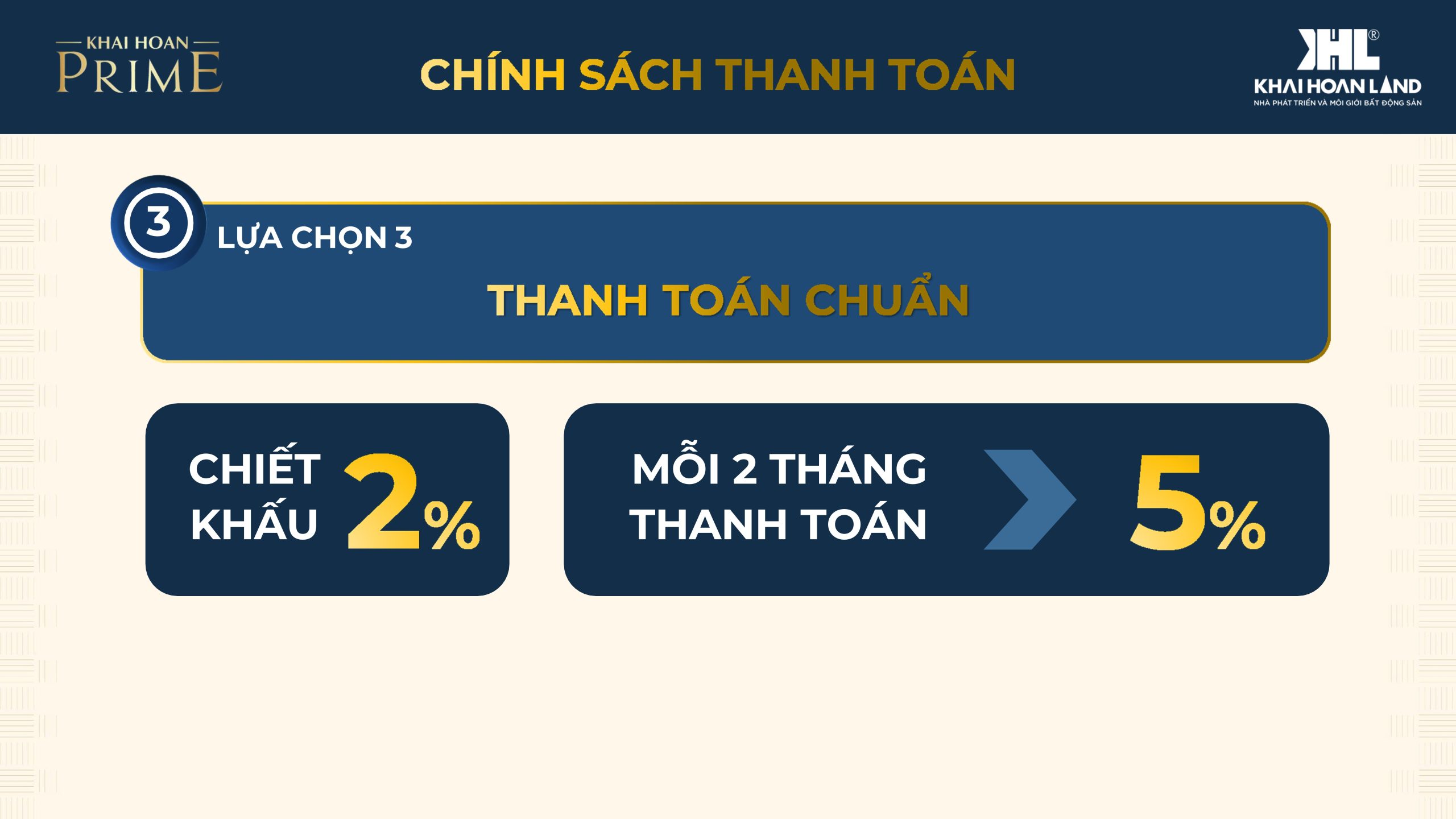 Thông tin giá bán và chính sách thanh toán Khải Hoàn Prime