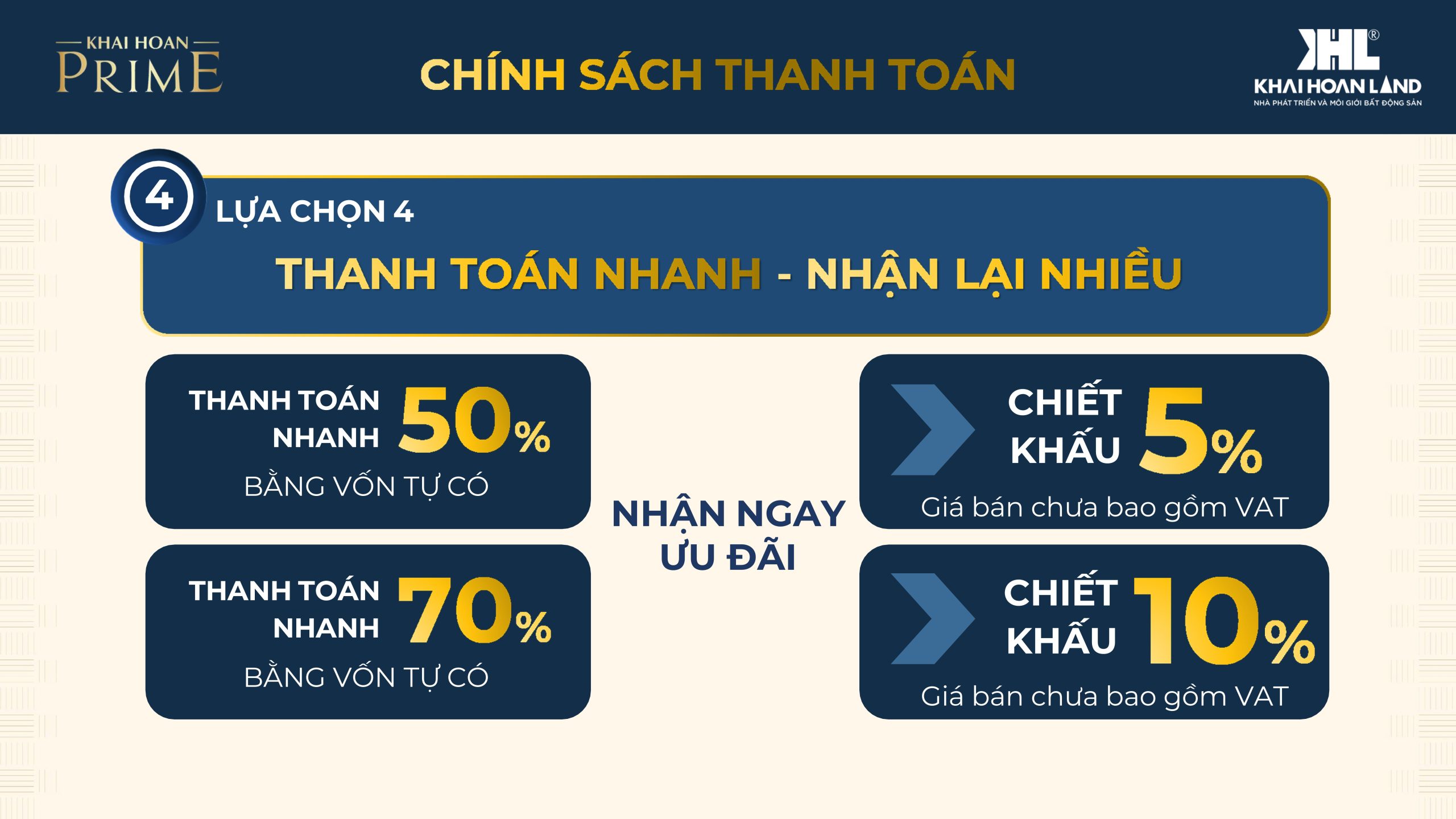 Thông tin giá bán và chính sách thanh toán Khải Hoàn Prime