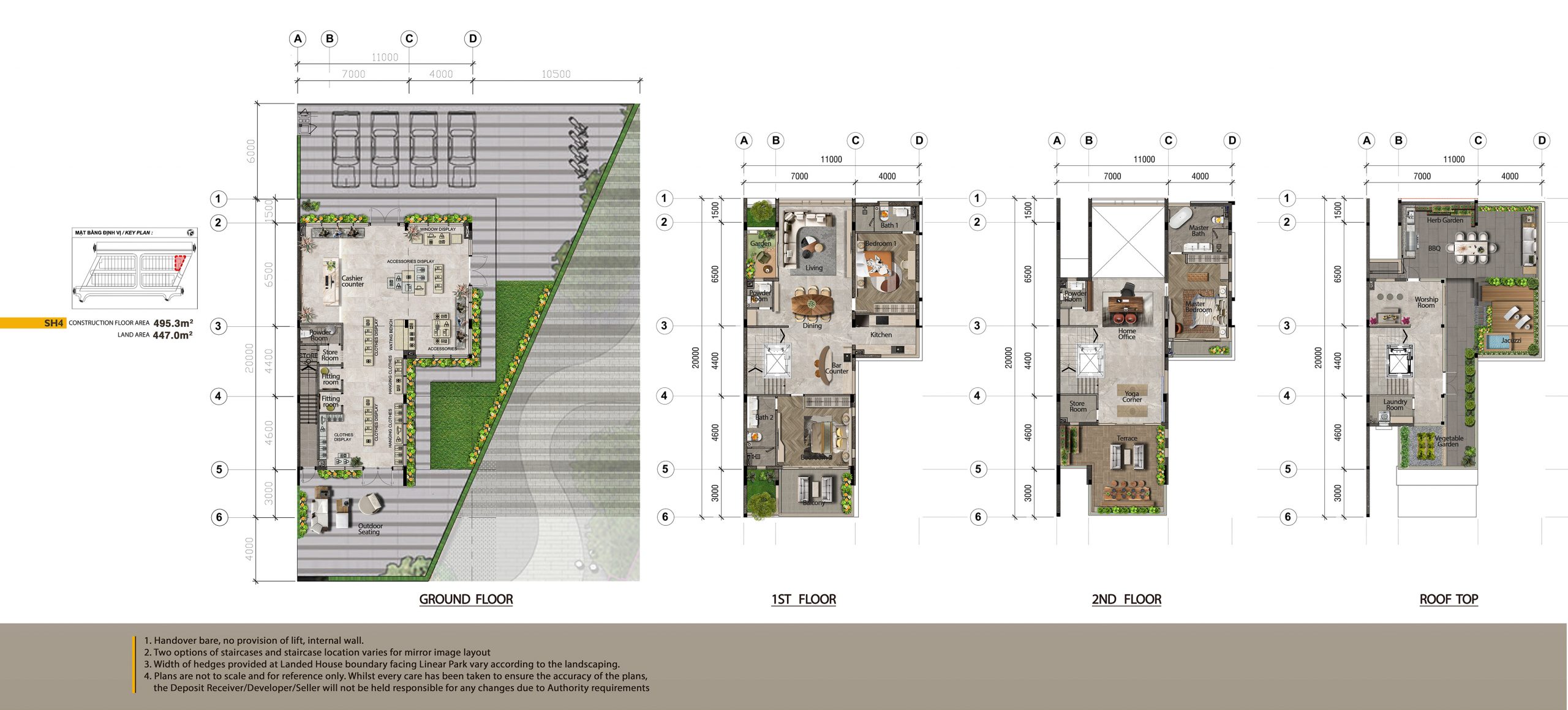 Mặt bằng tầng Celesta Avenue shophouse hiện đại