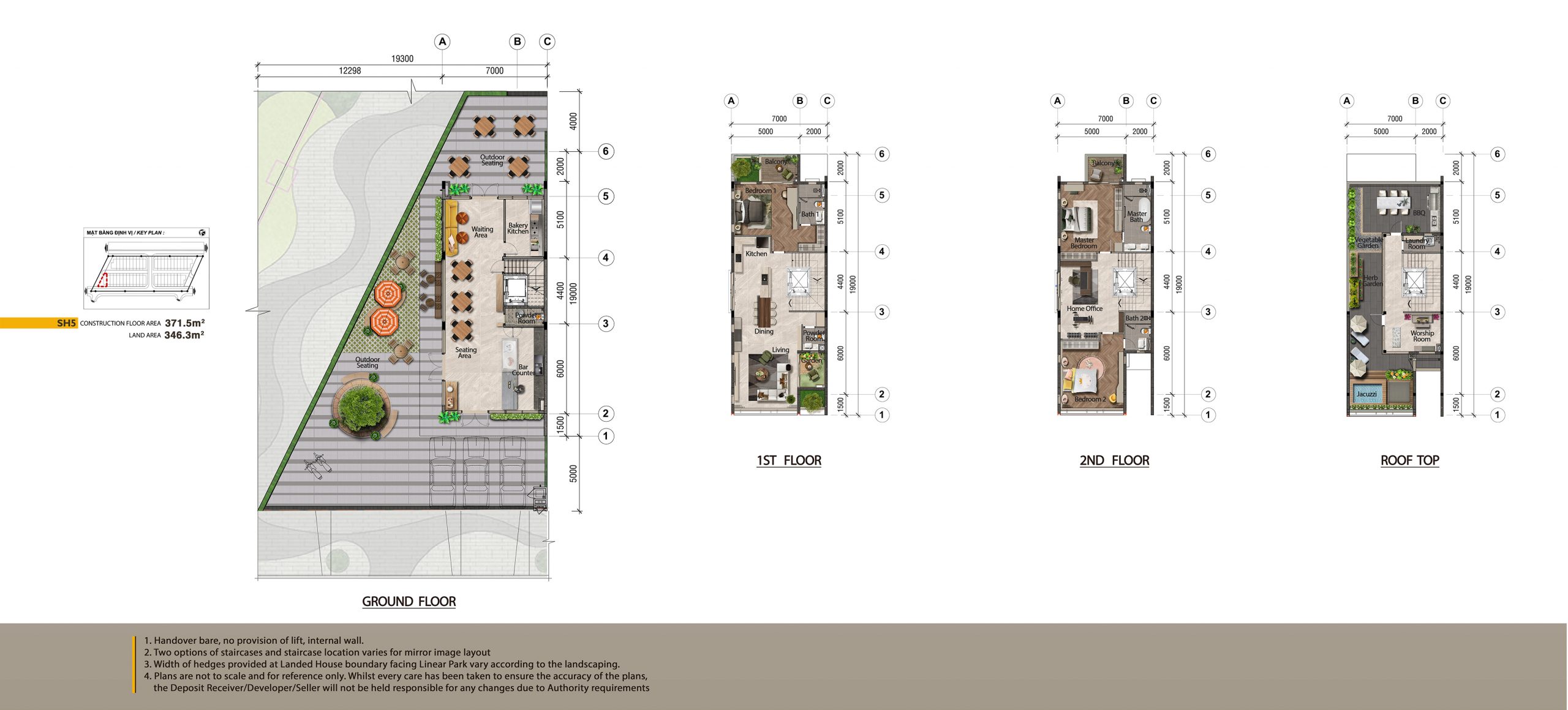 Mặt bằng tầng Celesta Avenue shophouse hiện đại