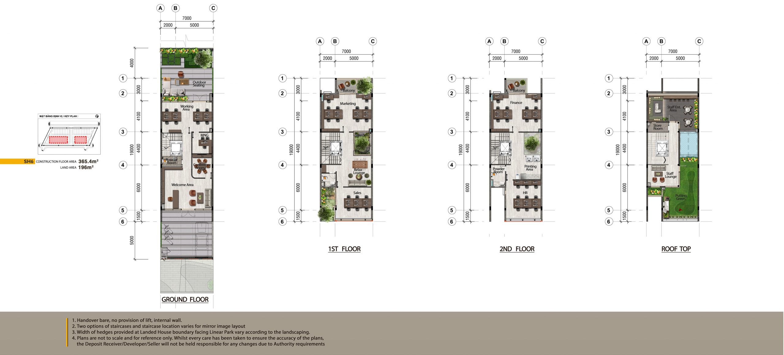 Mặt bằng tầng Celesta Avenue shophouse hiện đại