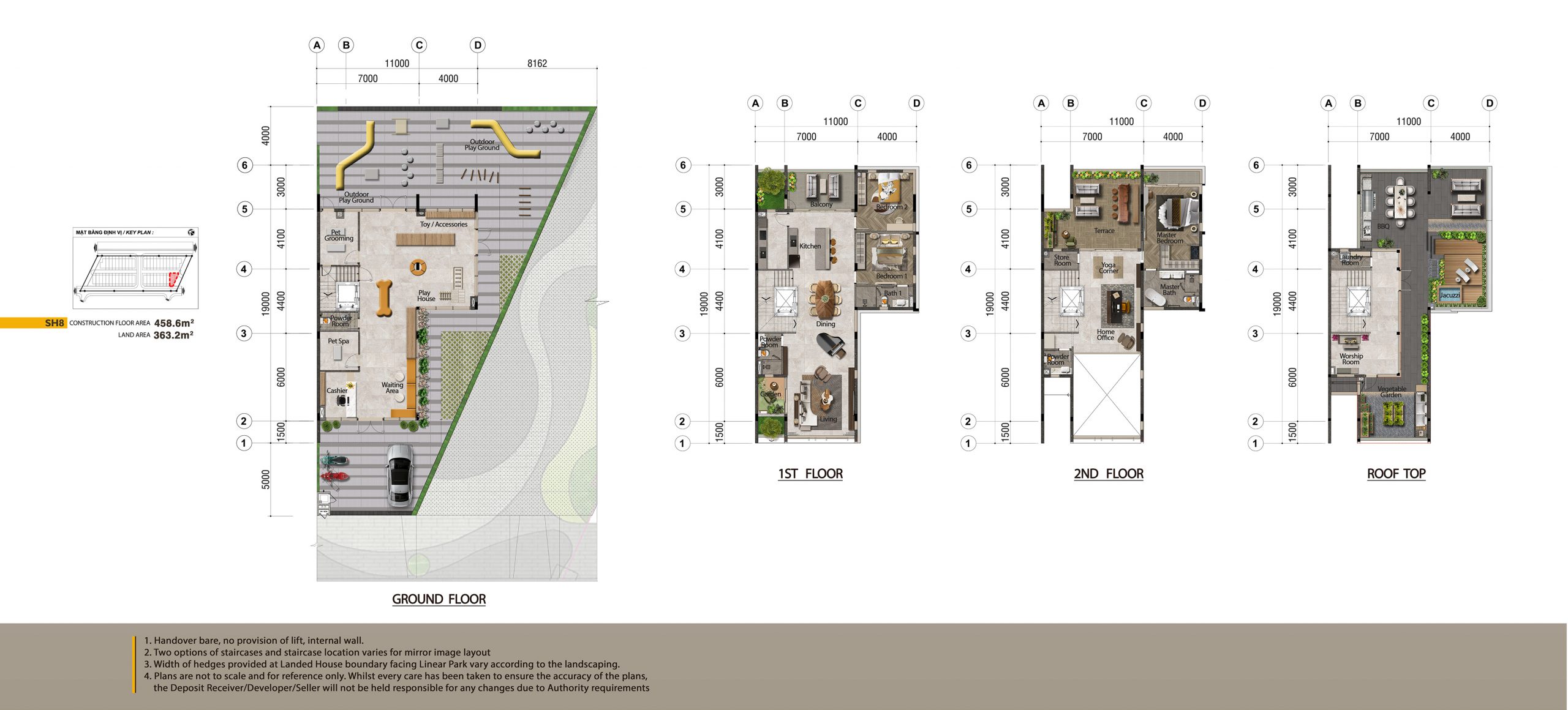 Mặt bằng tầng Celesta Avenue shophouse hiện đại