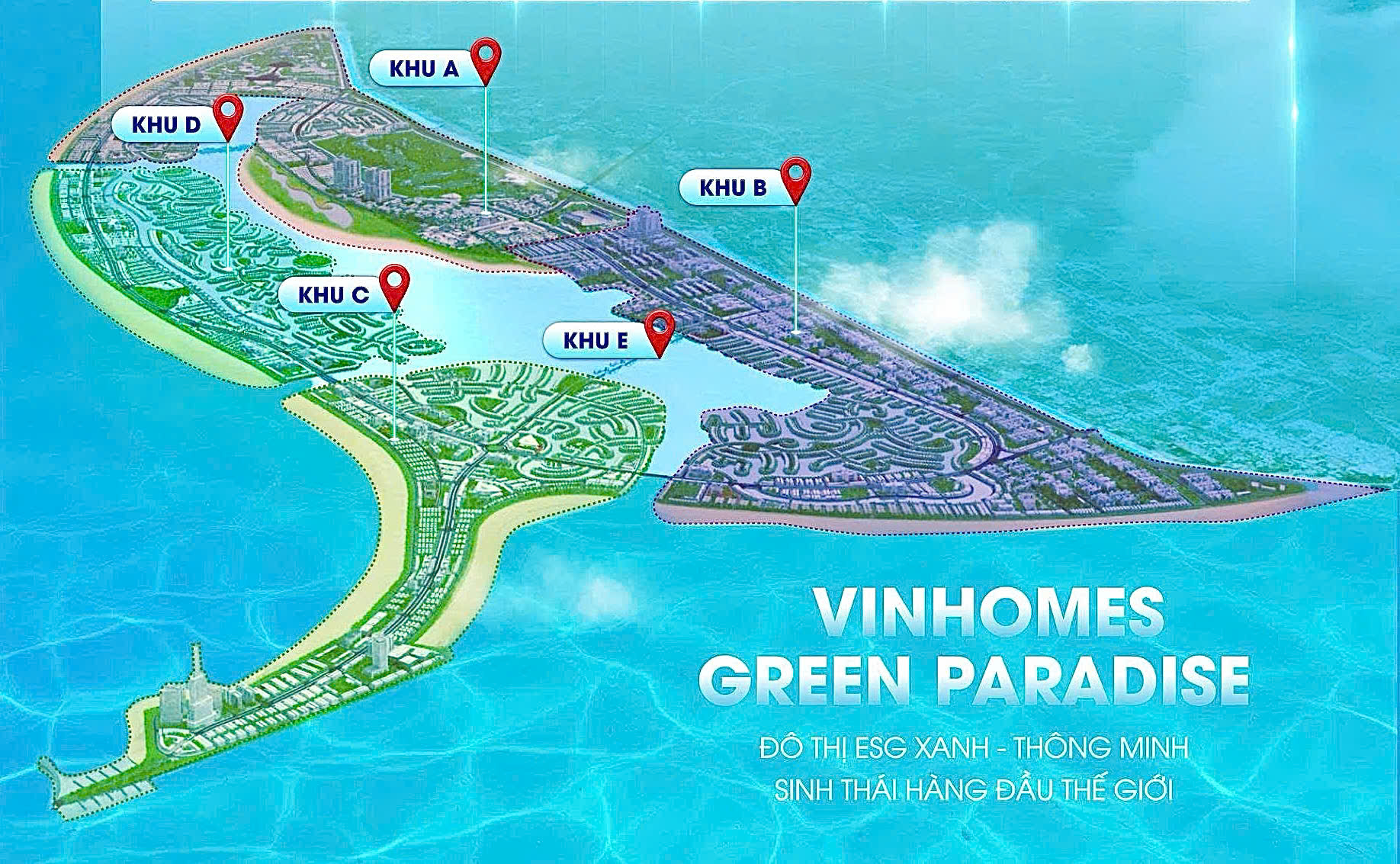 Mặt bằng phân khu Vinhomes Green Paradise Cần Giờ