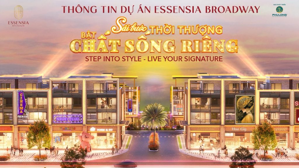hophouse Essensia Broadway mặt tiền thương mại Nguyễn Hữu Thọ